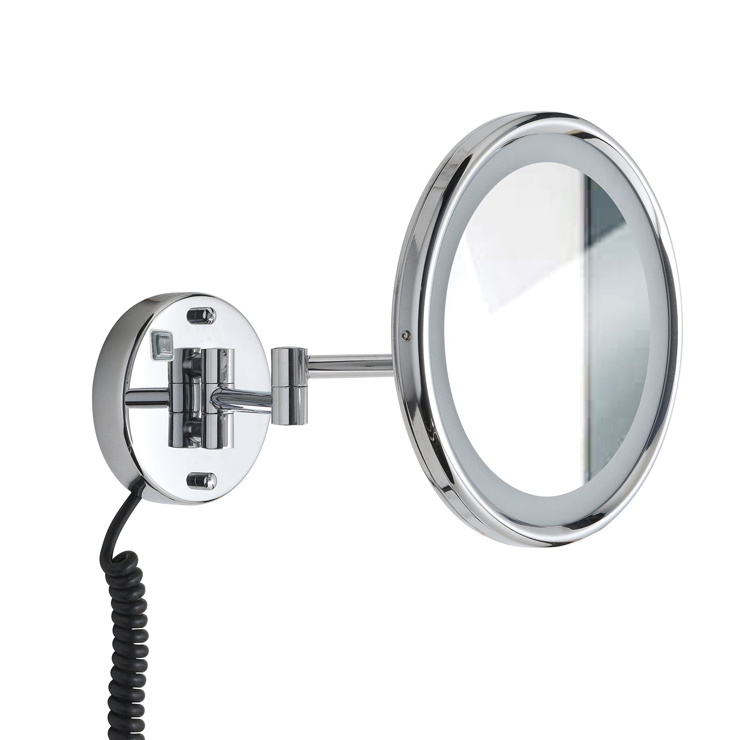 Specchio ingranditore Sarah di Gedy in Acciaio Inox AISI 304 e luce LED - Cromato by CeramicStore | Lo specialista del tuo bagno