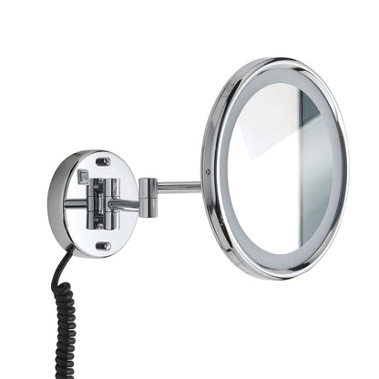 Specchio ingranditore Sarah di Gedy in Acciaio Inox AISI 304 e luce LED - Cromato by CeramicStore | Lo specialista del tuo bagno