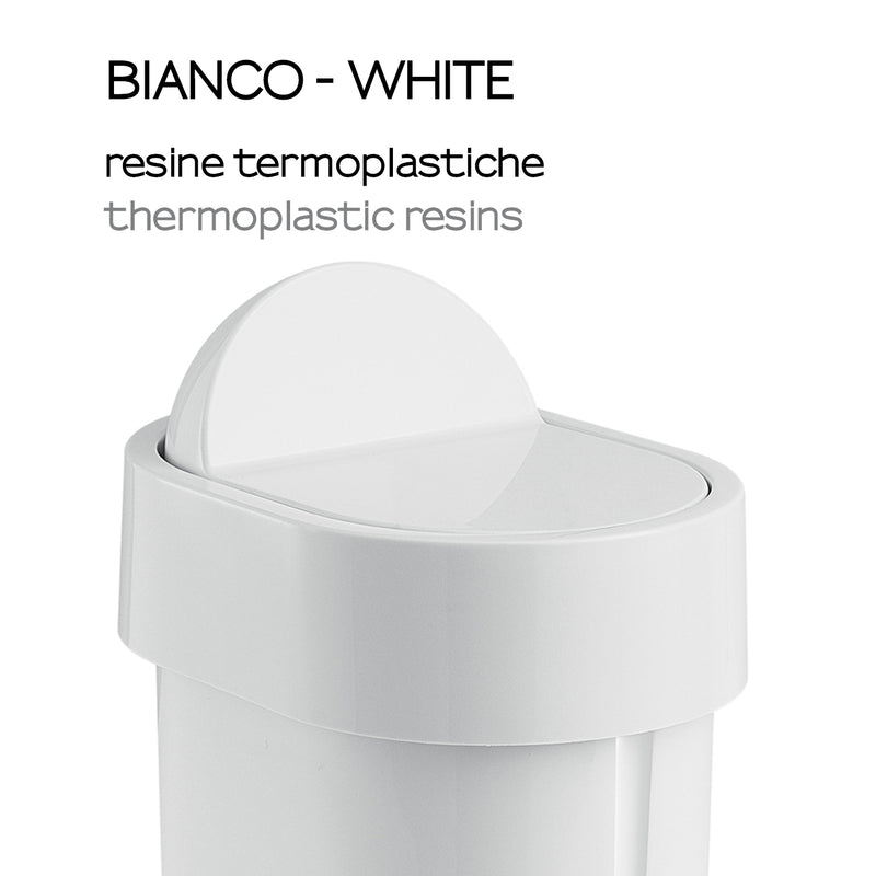 Portarifiuti da appoggio di Gedy serie Junior - Bianco by CeramicStore | Lo specialista del tuo bagno