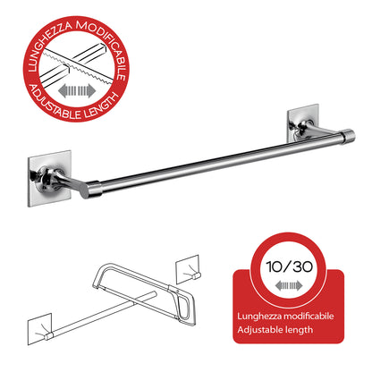 Porta asciugamani 35 cm in ottone e Cromall Wizard di Gedy - Cromato by CeramicStore | Lo specialista del tuo bagno