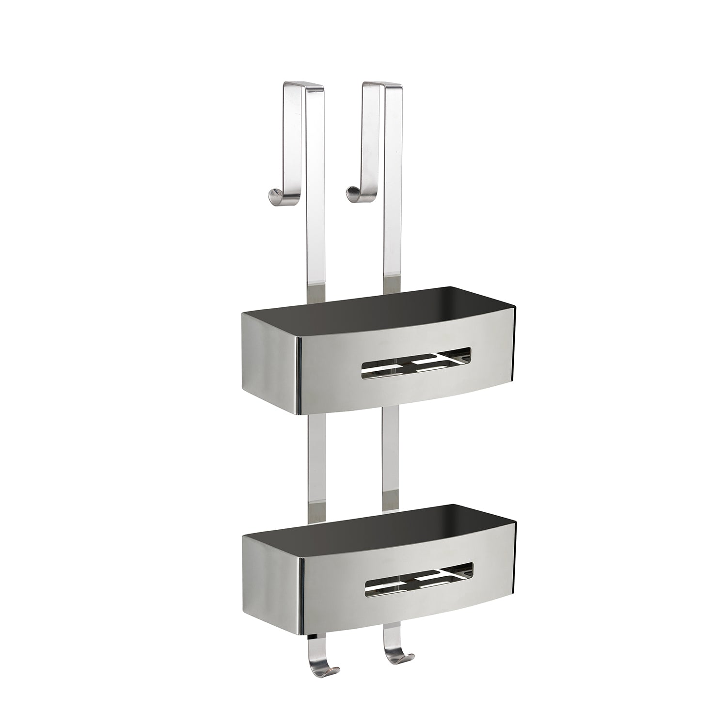 Portaoggetti doccia appendibile a 2 ripiani modello Poseidon di Gedy - Lucido by CeramicStore | Lo specialista del tuo bagno