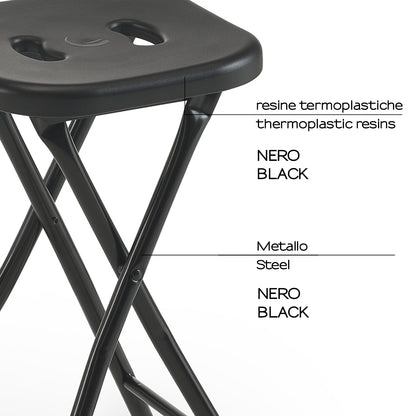 Sgabello richiudibile Gedy - Nero