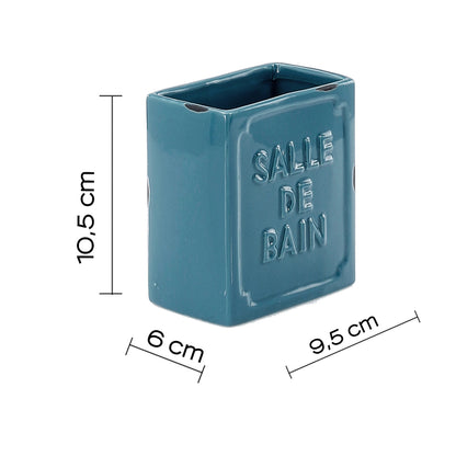 Portaspazzolini da appoggio Gedy serie Vivienne - Blu