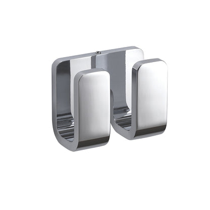 Appendiabiti doppio in Ottone, Acciaio Inox e Cromall Outline di Gedy - Cromato by CeramicStore | Lo specialista del tuo bagno