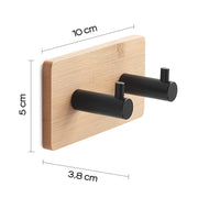 Appendini modello Juncos doppio quadrato di colore bambu'/nero by CeramicStore | Lo specialista del tuo bagno