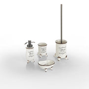 Portaspazzolini da appoggio in ceramica Gedy serie Amelie - Bianco