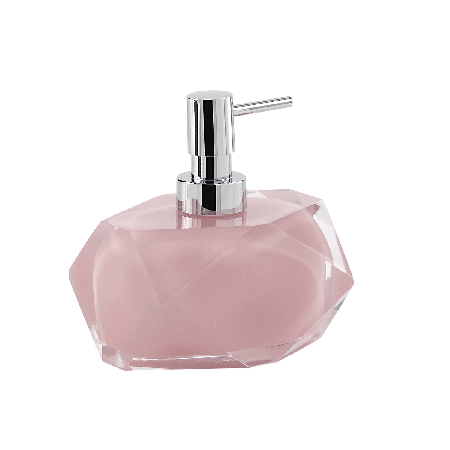 Dosasapone con erogatore in plastica cromata Gedy serie Chanelle - Rosa