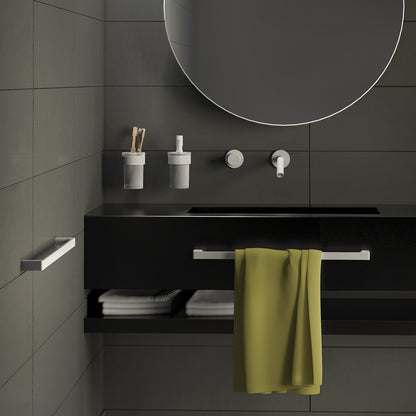 Portaspazzolini a muro in Ottone e Cromall Gedy serie Pirenei - Bianco Matt