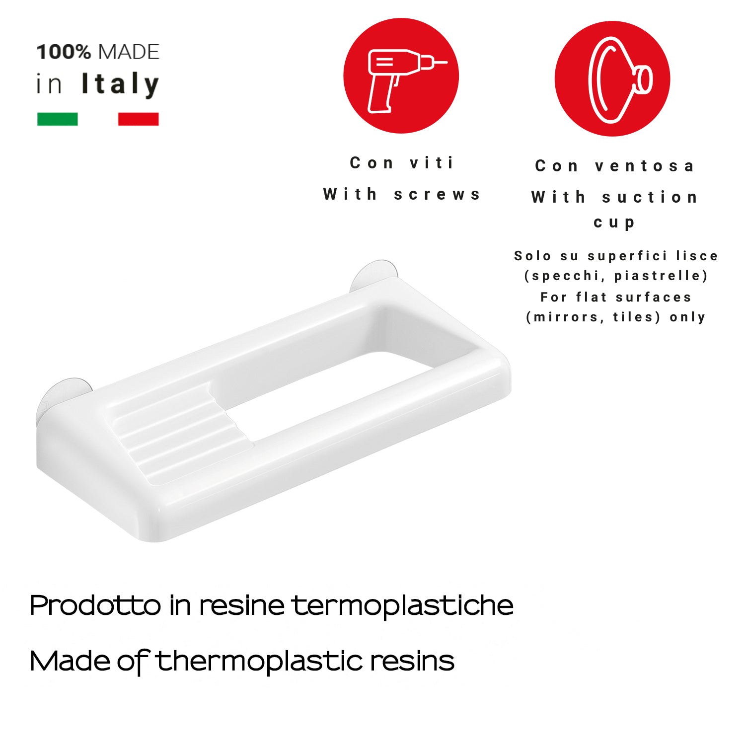 Set portasapone e porta asciugamani di Gedy serie Junior - Bianco by CeramicStore | Lo specialista del tuo bagno