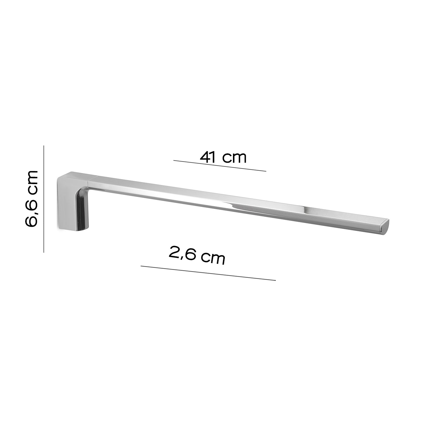 Portasalviette a muro fisso a 1 braccio Gedy serie Pirenei - Cromato by CeramicStore | Lo specialista del tuo bagno