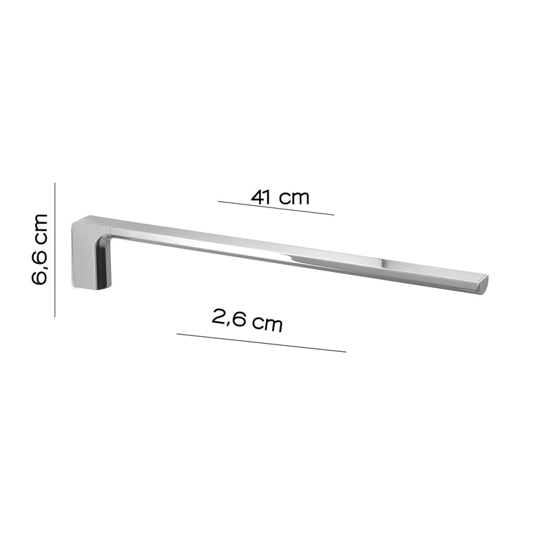 Portasalviette a muro fisso a 1 braccio Gedy serie Pirenei - Cromato by CeramicStore | Lo specialista del tuo bagno