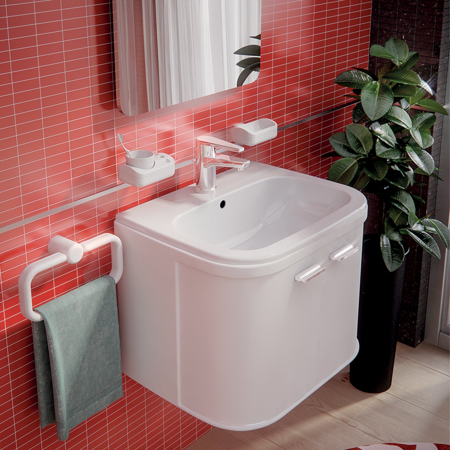 Portasalviette ad anello a muro di Gedy serie 2900 - Bianco by CeramicStore | Lo specialista del tuo bagno
