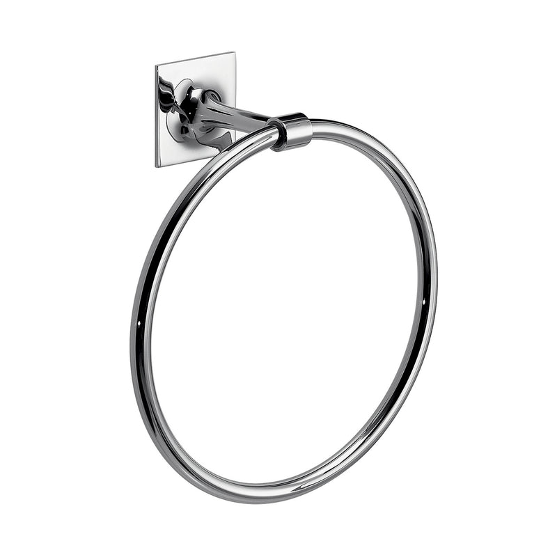 Porta asciugamani ad anello in ottone e Cromall Wizard di Gedy - Cromato by CeramicStore | Lo specialista del tuo bagno
