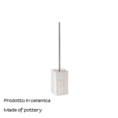 Scopino con ciuffo in setole di Gedy serie Vivienne - Bianco by CeramicStore | Lo specialista del tuo bagno