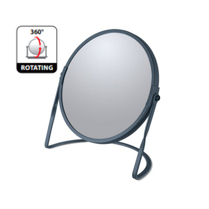 Specchio ingranditore da tavolo su base in acciaio modello Akira colore petrolio opaco by CeramicStore | Lo specialista del tuo bagno