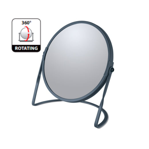 Specchio ingranditore da tavolo su base in acciaio modello Akira colore petrolio opaco by CeramicStore | Lo specialista del tuo bagno