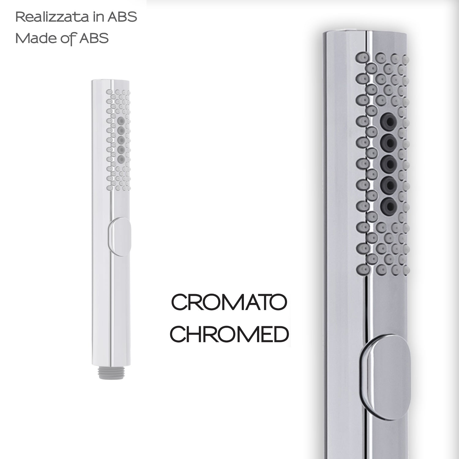 Doccetta 3 getti con cambio a pulsante modello Trendy 04 di Gedy - Cromato by CeramicStore | Lo specialista del tuo bagno