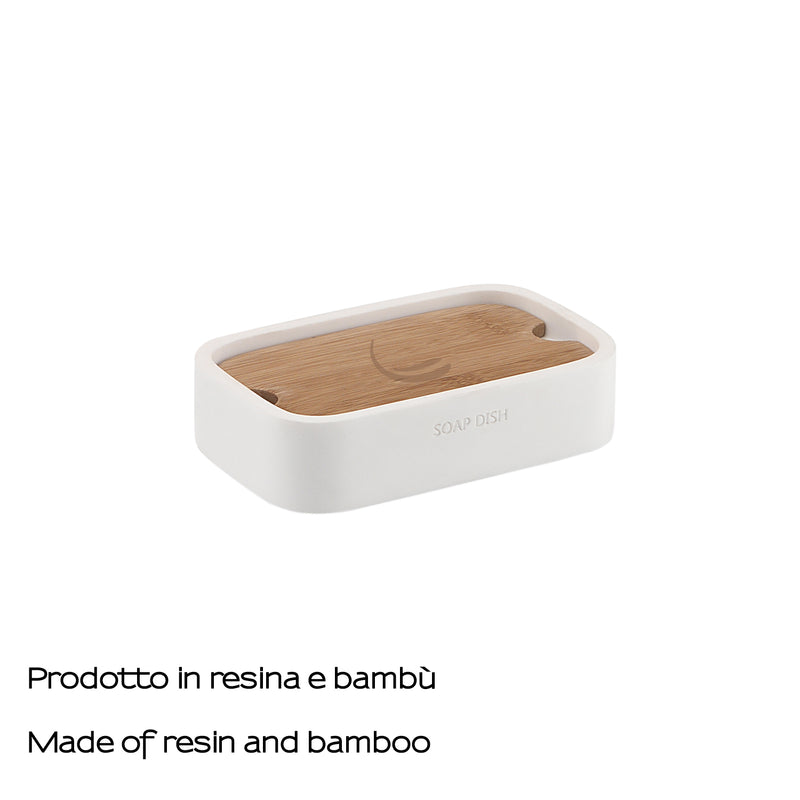 Portasapone da appoggio Gedy modello Ninfea - Bianco Matt