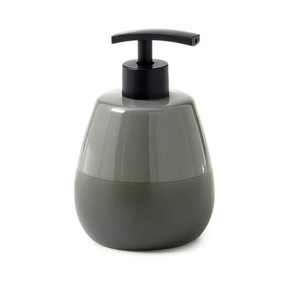 Dosasapone da appoggio con erogatore Nero Gedy serie Wilma - Verde Salvia