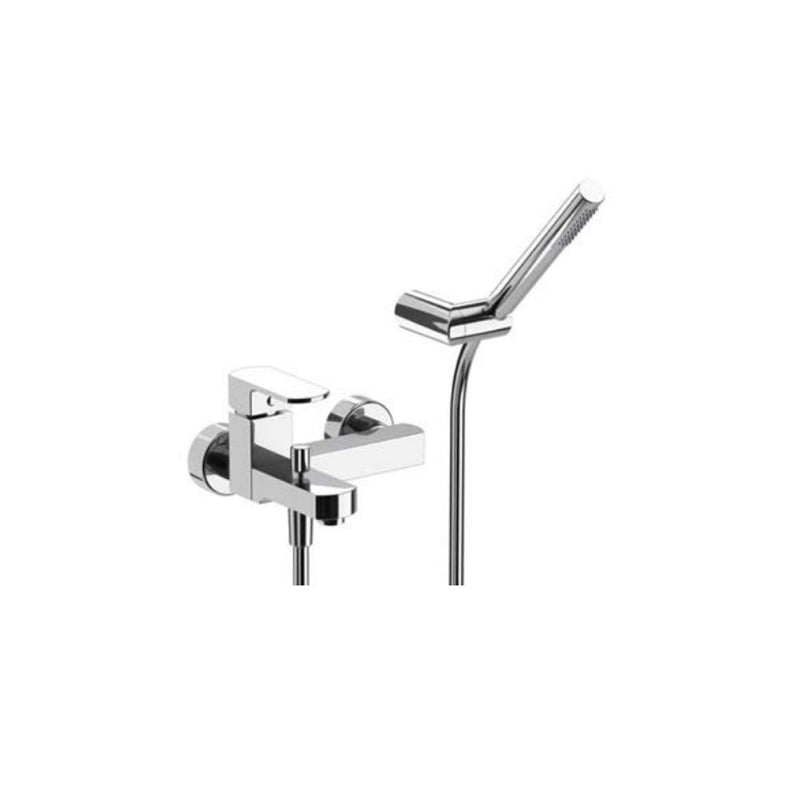 Single-lever mixer for bathtub with hand shower kit RubiFlux Dema series - Chrome