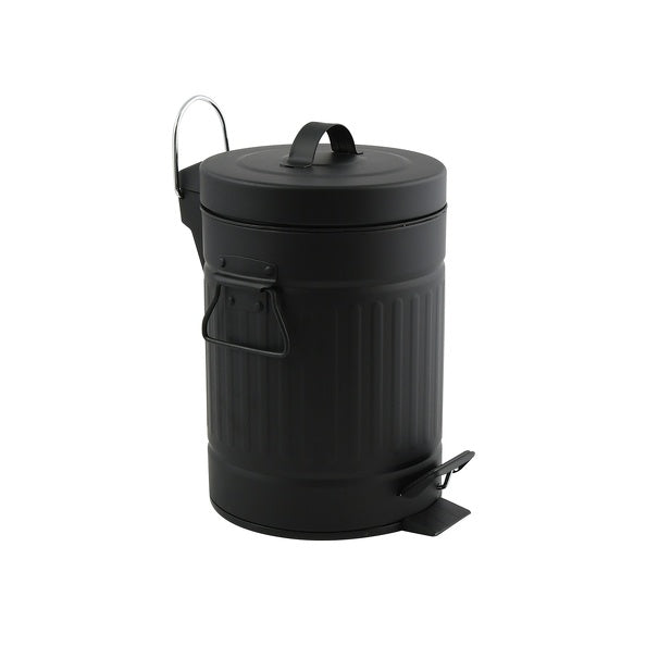 Pattumiera a pedale in acciaio modello Habana capienza 3 litri colore nero by CeramicStore | Lo specialista del tuo bagno