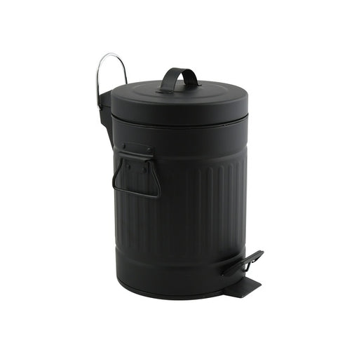 Pattumiera a pedale in acciaio modello Habana capienza 3 litri colore nero by CeramicStore | Lo specialista del tuo bagno