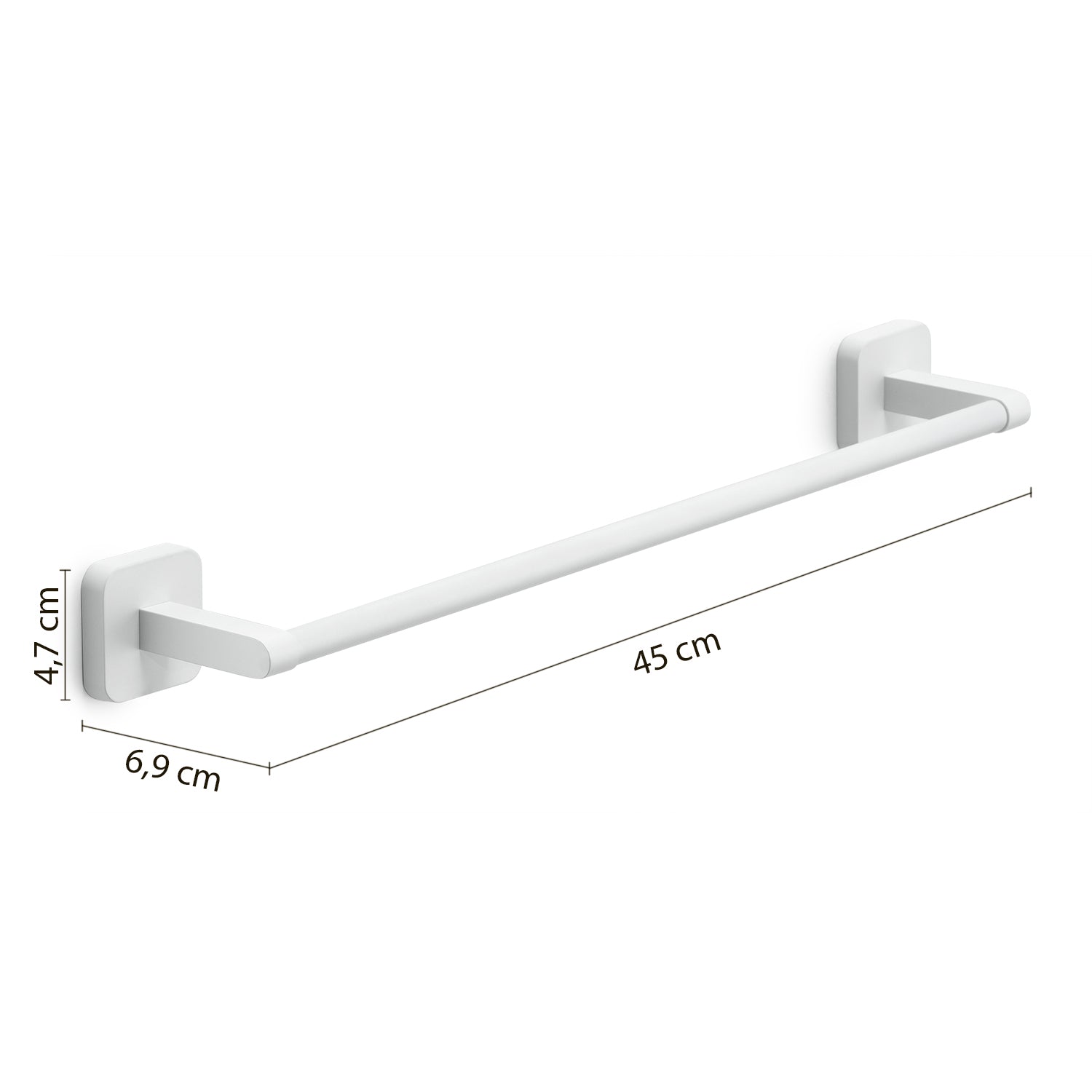 Portasalviette 45 cm Gedy modello Tonga 45x6.9xH4.7 cm - Bianco Matt by CeramicStore | Lo specialista del tuo bagno