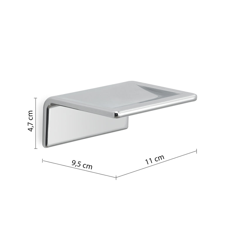 Portasapone inamovibile a parete in Ottone e Acciaio AISI 304 Gedy serie Il Giglio - Cromato by CeramicStore | Lo specialista del tuo bagno