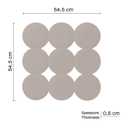 Tappeto antiscivolo doccia Giotto di Gedy 55x55 cm - Tortora chiaro by CeramicStore | Lo specialista del tuo bagno
