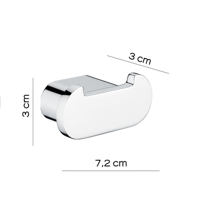 Appendiabiti doppio a parete Gedy serie Azzorre - Cromato by CeramicStore | Lo specialista del tuo bagno