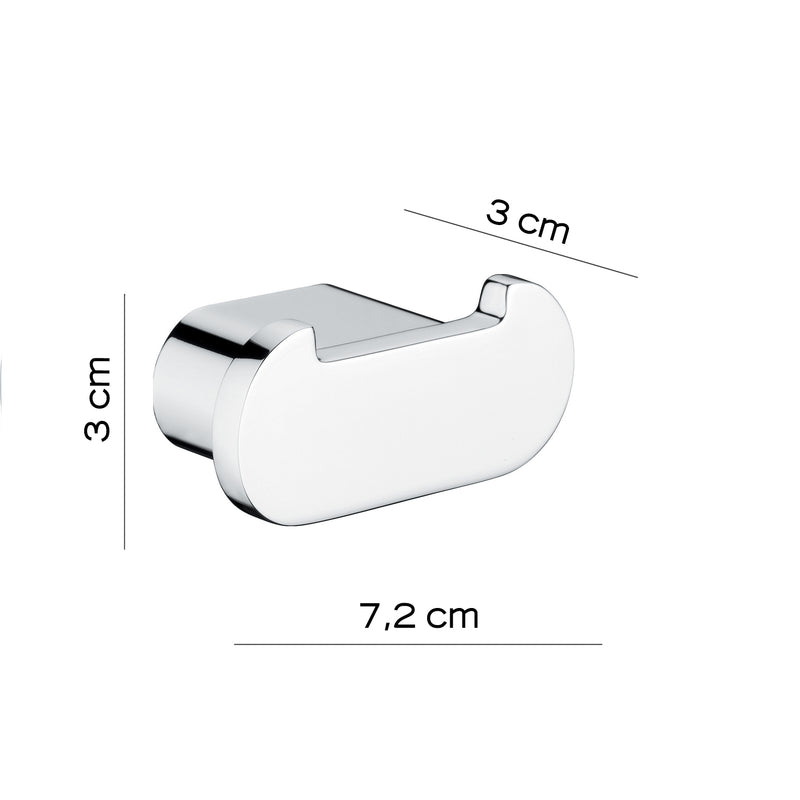 Appendiabiti doppio a parete Gedy serie Azzorre - Cromato by CeramicStore | Lo specialista del tuo bagno