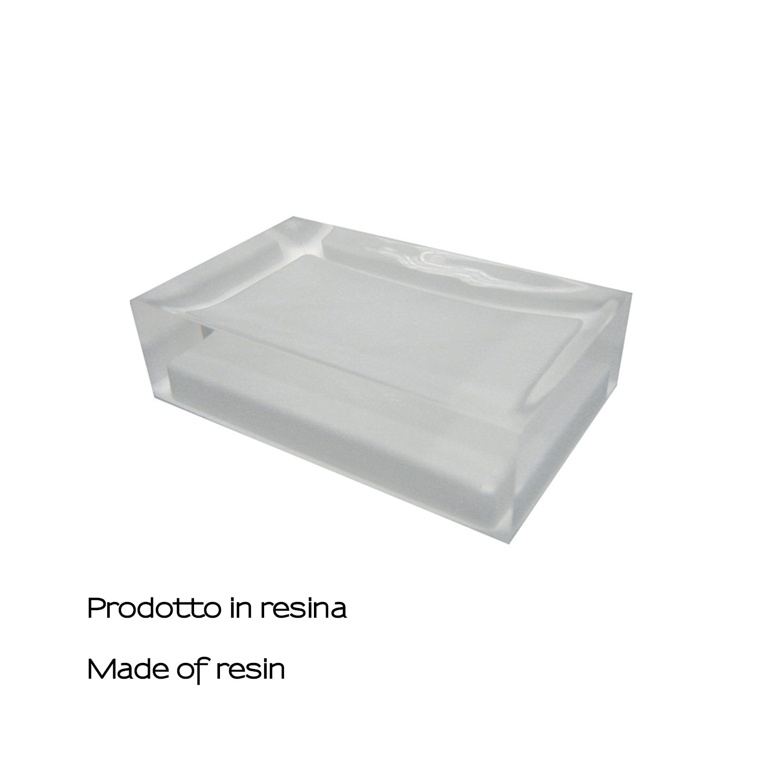 Portasapone da appoggio in resina collezione Gedy serie Rainbow - Bianco