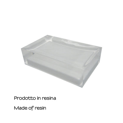 Portasapone da appoggio in resina collezione Gedy serie Rainbow - Bianco