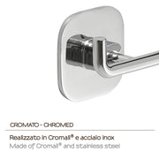 Appendiabiti doppio in acciaio inox e cromall Teide di Gedy - Cromato by CeramicStore | Lo specialista del tuo bagno