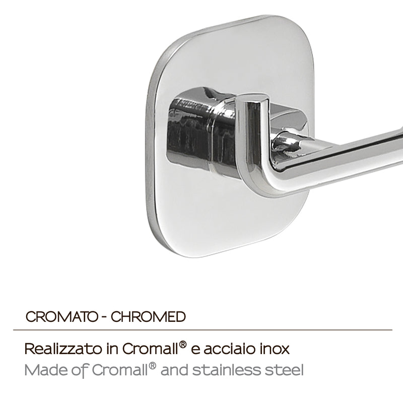 Appendiabiti doppio in acciaio inox e cromall Teide di Gedy - Cromato by CeramicStore | Lo specialista del tuo bagno