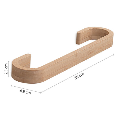 Portasalviette 30 cm in bambà¹ Gedy serie Himalaya - Naturale by CeramicStore | Lo specialista del tuo bagno