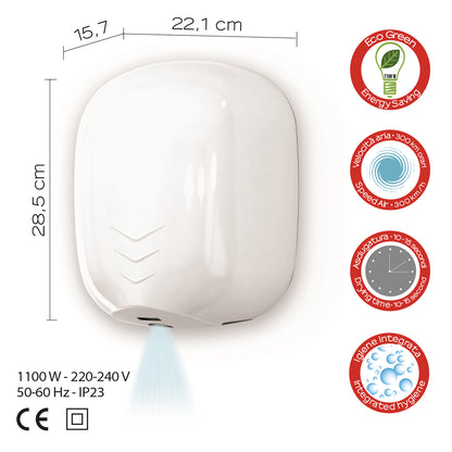 Gedy Bora Eco Jet Asciugamano Elettrico Fotocellula - Igiene by CeramicStore | Lo specialista del tuo bagno