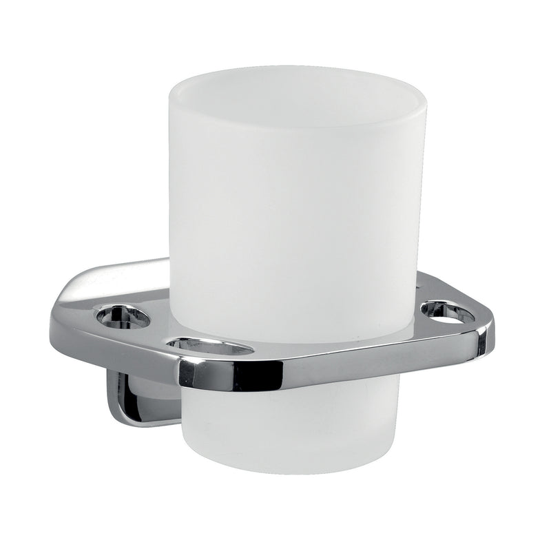 Portaspazzolini a muro in alluminio anodizzato di Gedy serie K2 - Cromato by CeramicStore | Lo specialista del tuo bagno