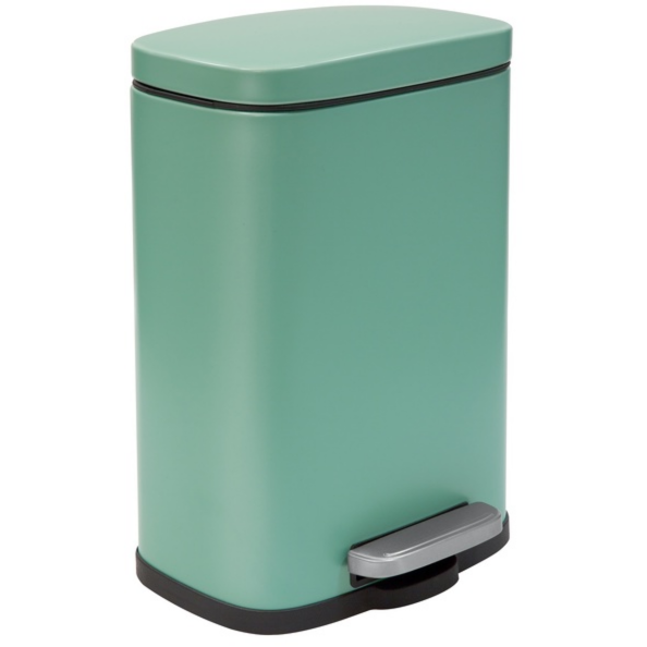 Pattumiera a pedale modello Akira in acciaio capienza 5 Litri colore verde opaco by CeramicStore | Lo specialista del tuo bagno