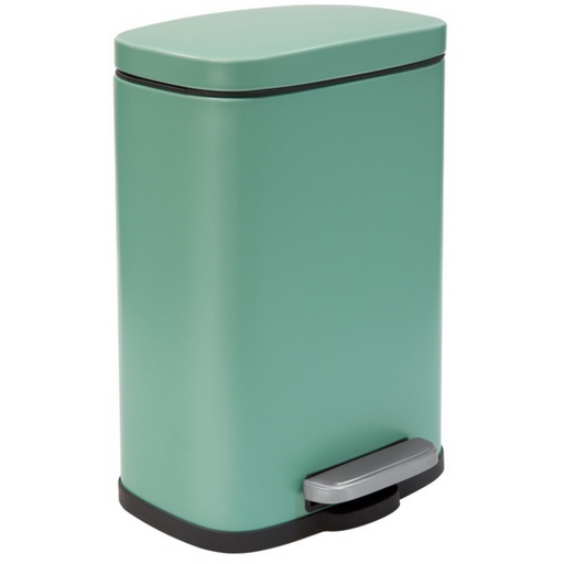 Pattumiera a pedale modello Akira in acciaio capienza 5 Litri colore verde opaco by CeramicStore | Lo specialista del tuo bagno