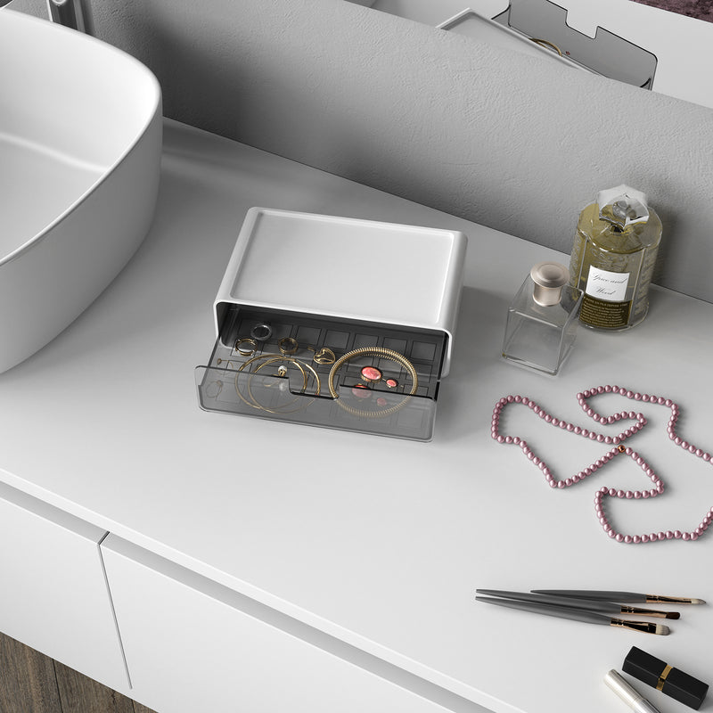 Box impilabile da appoggio Gedy serie Seventy - Bianco by CeramicStore | Lo specialista del tuo bagno