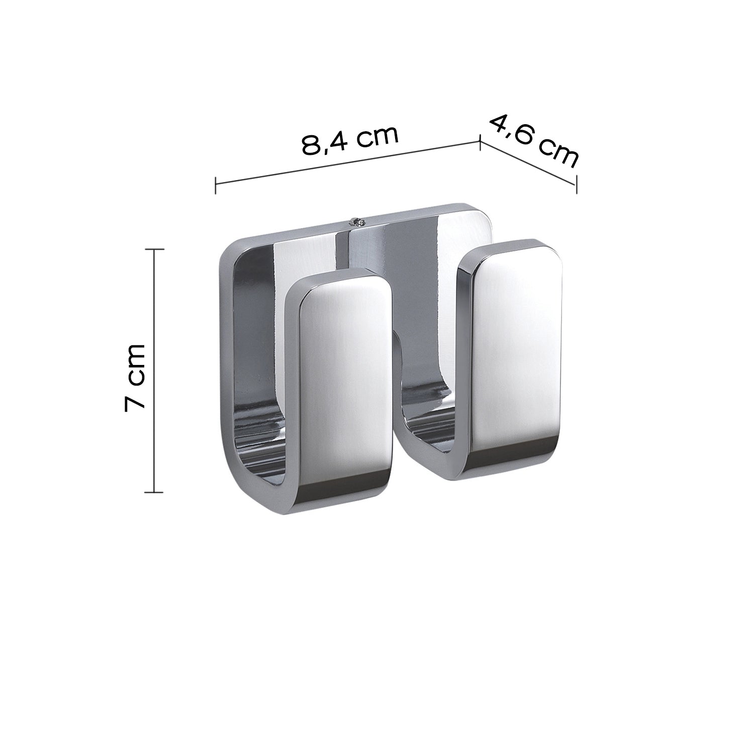 Appendiabiti doppio in Ottone, Acciaio Inox e Cromall Outline di Gedy - Cromato by CeramicStore | Lo specialista del tuo bagno