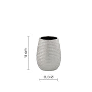 Portaspazzolini da appoggio in ceramica Gedy modello Astrid - Argento