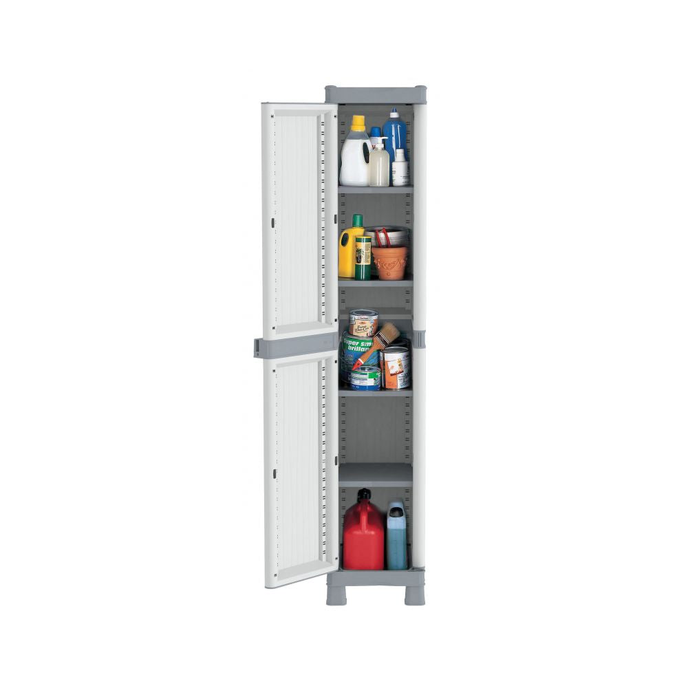Armadio Terry Wave 1 anta e 4 ripiani - Grigio by CeramicStore | Lo specialista del tuo bagno