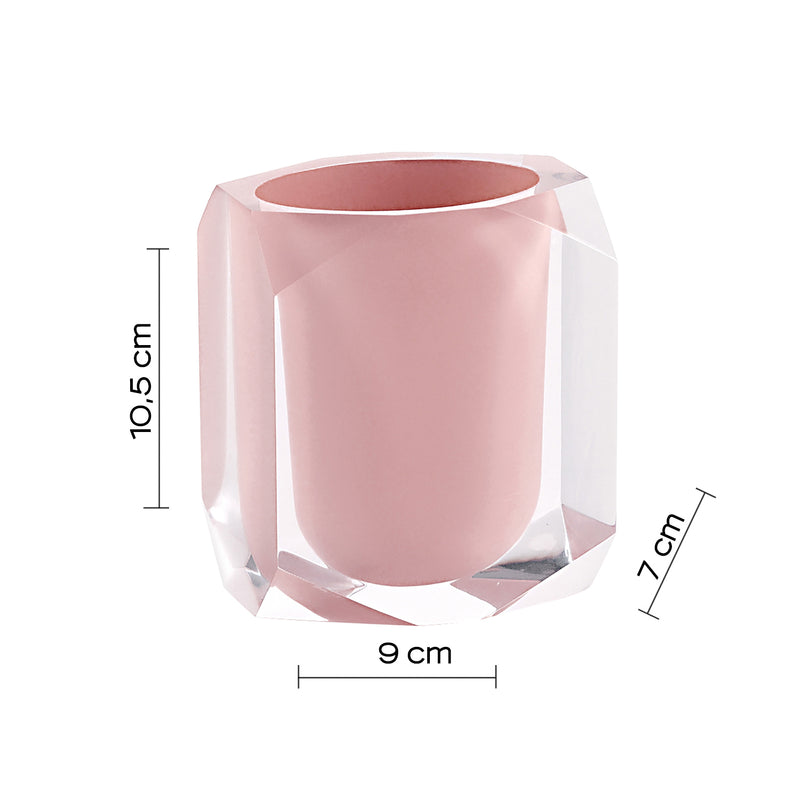 Portaspazzolini Gedy serie Chanelle - Rosa