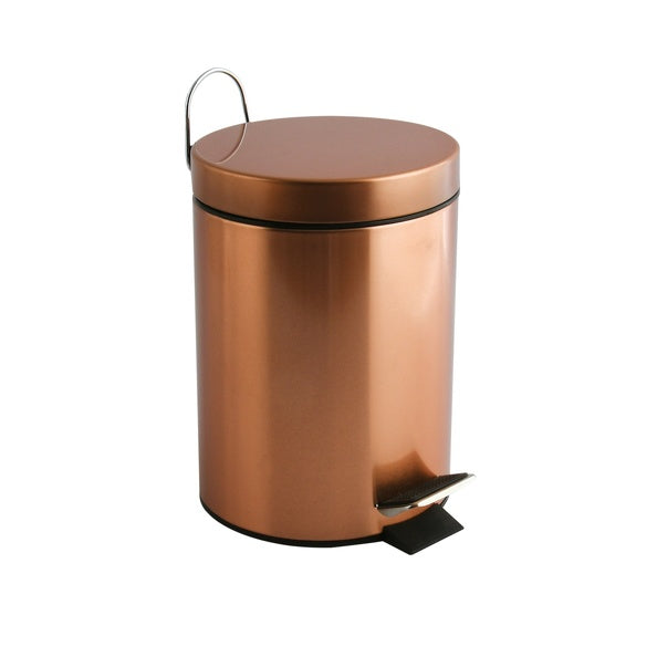 Pattumiera a pedale in metallo modello Hans capienza 3 litri colore effetto rame by CeramicStore | Lo specialista del tuo bagno