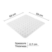 Tappeto antiscivolo doccia 53x53 modello Solid di Gedy - Trasparente by CeramicStore | Lo specialista del tuo bagno