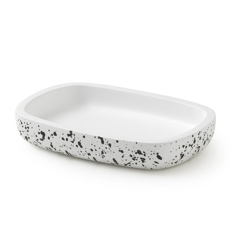 Portasapone con dettagli neri Gedy serie Layla - Bianco