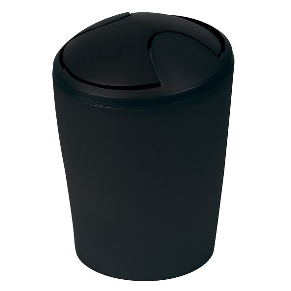 Cestino da 2L con coperchio ribaltabile modello Move - Nero by CeramicStore | Lo specialista del tuo bagno