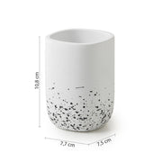 Portaspazzolini con dettagli neri Gedy serie Layla - Bianco